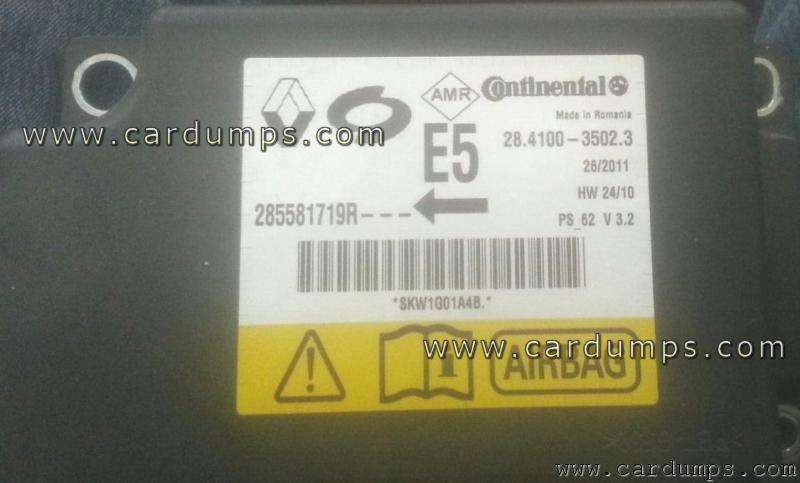 Renault Fluence 2012 airbag 95640 285581719R Continental