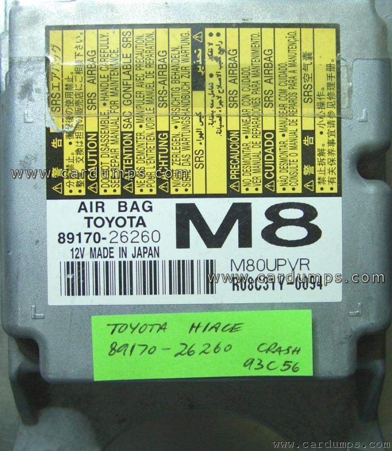 Toyota Hiace airbag 93c56 89170-26260