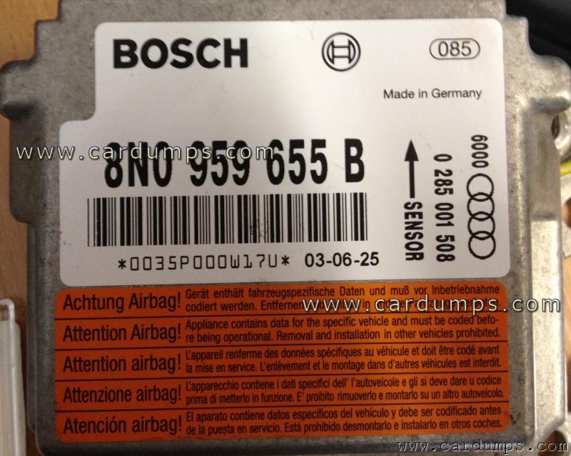 Audi TT 2003 airbag 68HC912B32 8N0 959 655 B Bosch 0 285 001 508