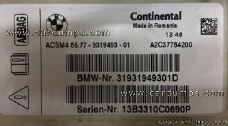 BMW F25 airbag 9S12XET512VAL (1M12S) 65.77-9319493-01 Continental