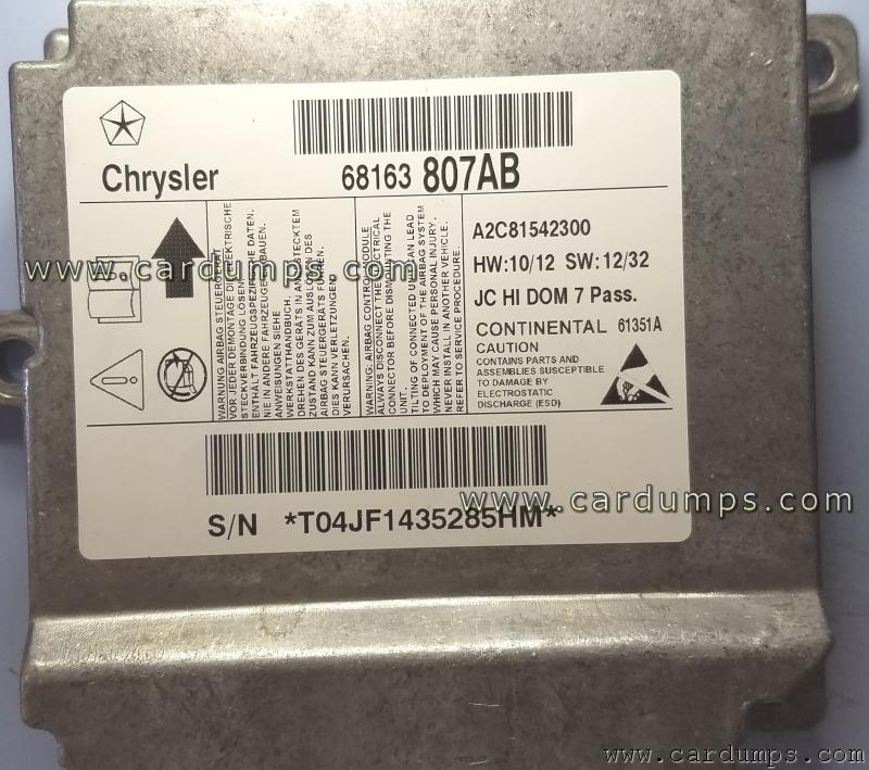 Dodge Journey 2015 airbag 25128 68163807AB  Continental