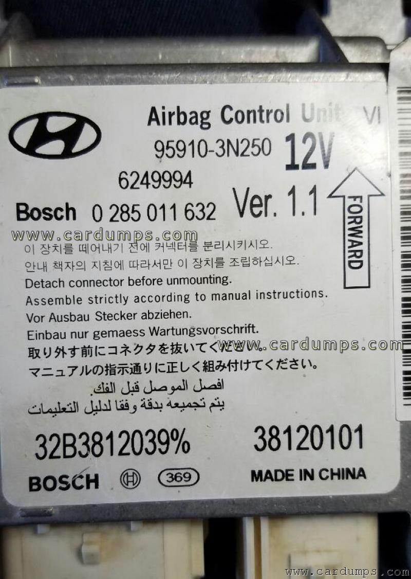 Hyundai Equus 2013 airbag 95640 95910-3N250 6249994 Bosch 0 285 011 632