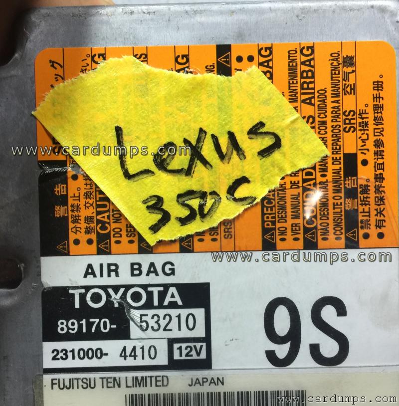 Lexus IS 250 airbag 93c66 89170-53210 Fujitsu Ten 231000-4410