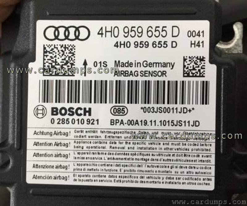 Audi A8 airbag 95640 4H0 959 655 D Bosch 0 285 010 921