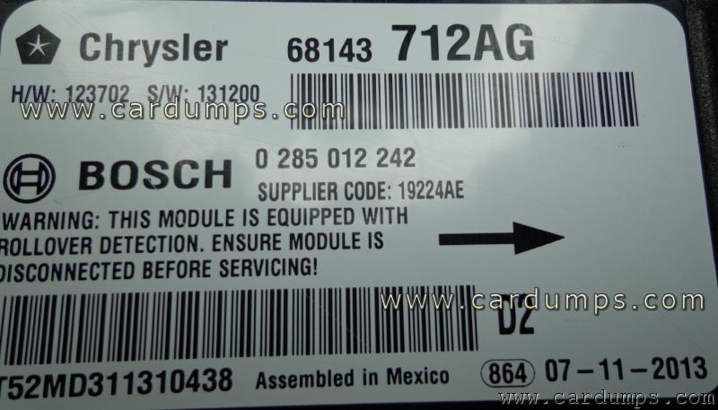 Dodge RAM 2014 airbag 25256 68143712AG Bosch 0 285 012 242