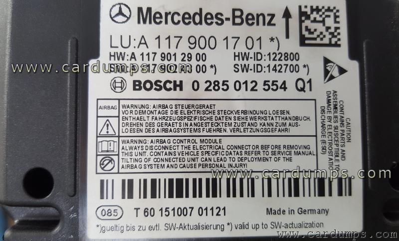 Mercedes C117 2016 airbag 95256 A1179001701 Bosch 0 285 012 554