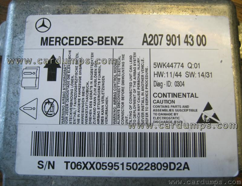 Mercedes C207 airbag 95128 A207 901 43 00  5WK44774