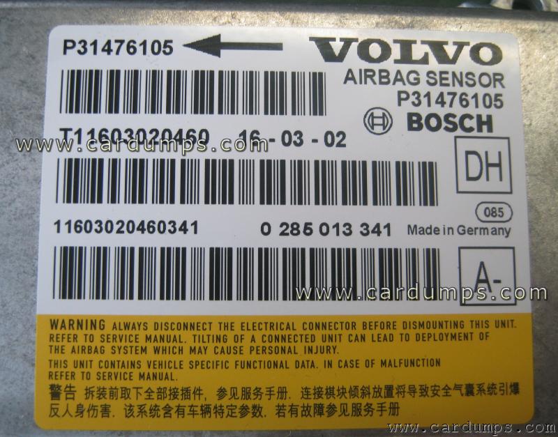 Volvo XC70 airbag 95128 P31476105 Bosch 0 285 013 341