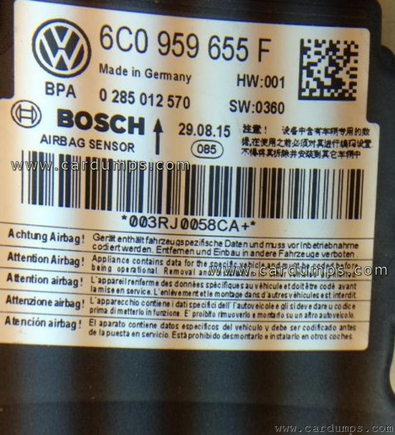 Volkswagen Polo airbag 95640 6C0 959 655 F Bosch 0 285 012 570