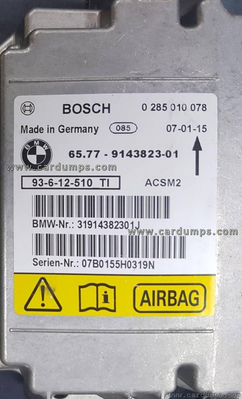 BMW E93 airbag 95128 65.77-9143823-01 Bosch 0 285 010 078