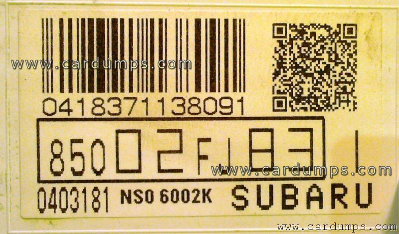 Subaru Impreza 2012 dash 93c76 85002FJ831