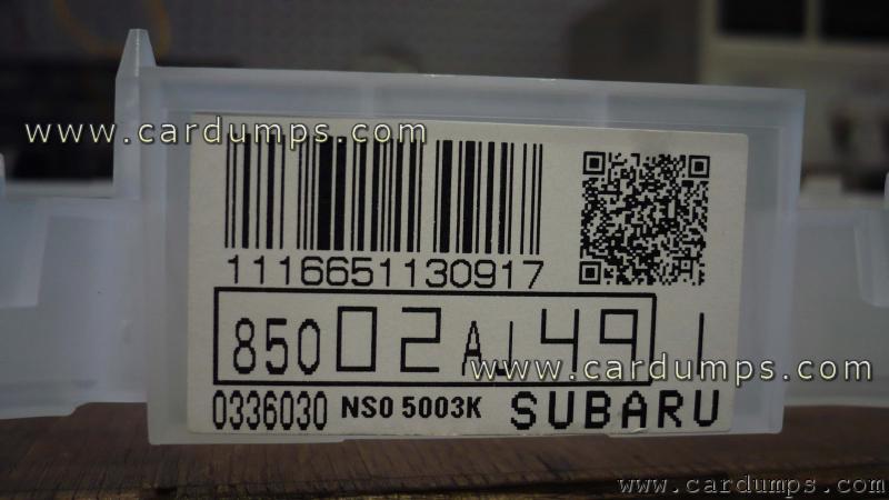 Subaru Outback 2006 dash 93c76 85002AJ491