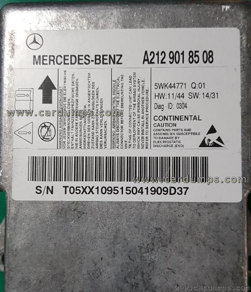 Mercedes W212 airbag 95128 A212 901 85 08 Continental 5WK44771