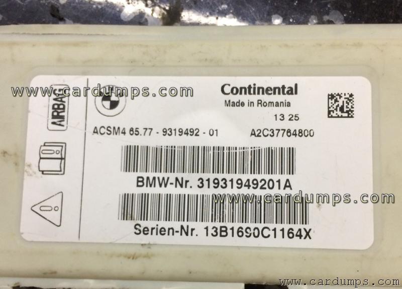 BMW F25 airbag XEP512 65.77-9319492-01