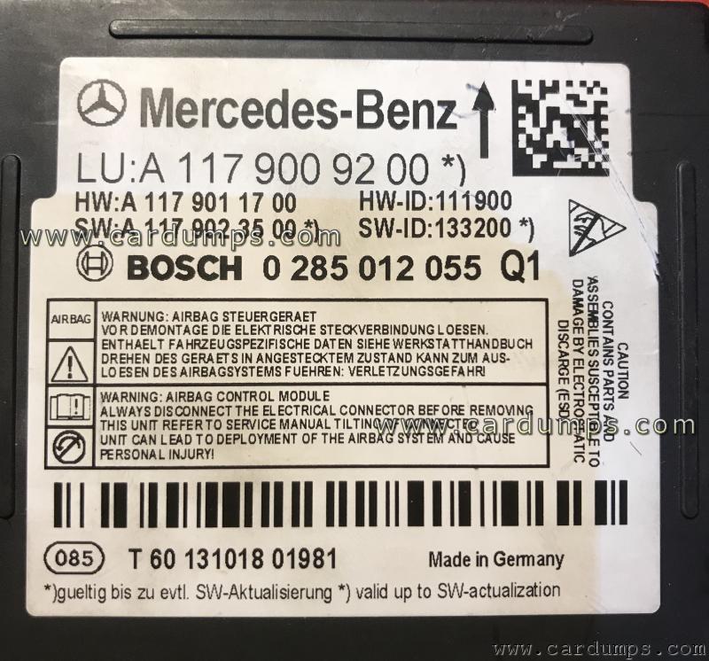 Mercedes C117 2013 airbag 95256 A 117 900 92 00