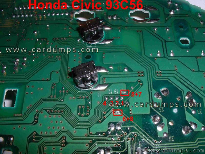 Honda Civic 2001 dash 93c56R 78100-R412