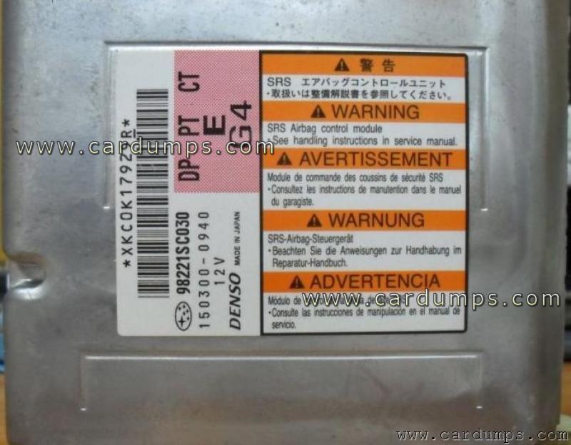 Subaru Forester airbag 93c86 150300-0940 Denso 98221SC030
